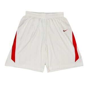 NWOT Nike Dri-FIT Women's Medium Basketball 9” Shorts White Red Athlete 554701